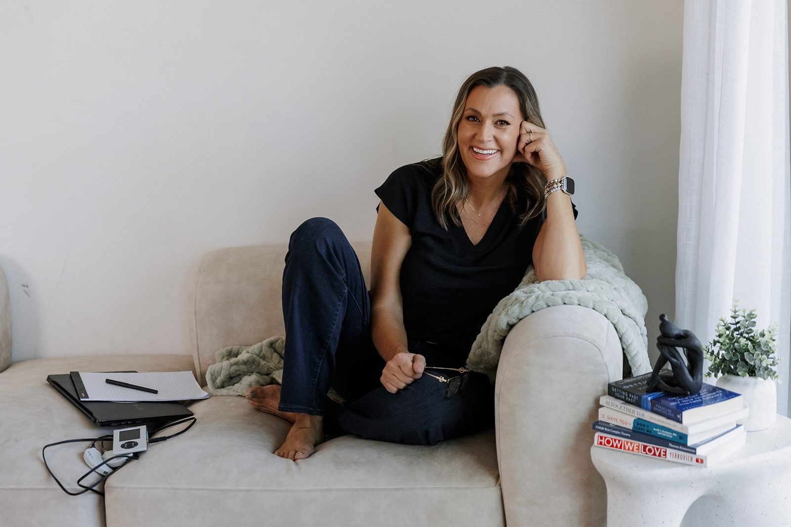 Robin, Licensed Professional Counselor, seated in her Glendale, Arizona counseling office